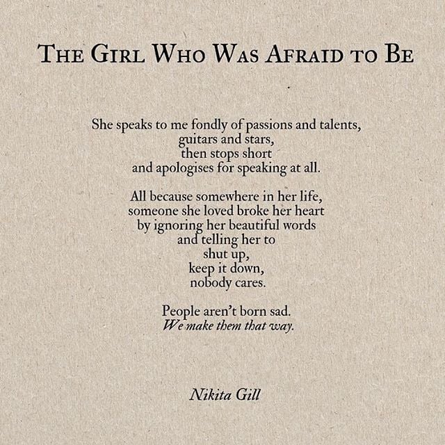 The girl who was afraid to be