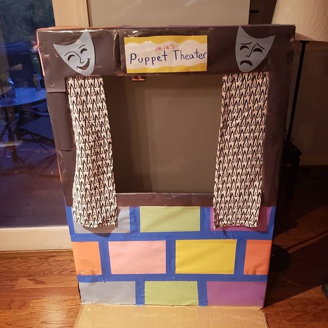 Craft your own puppet theater. Things Kids Can Do With Cardboard