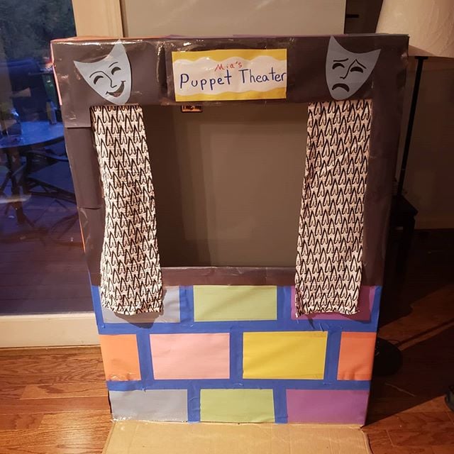 Craft your own puppet theatre.