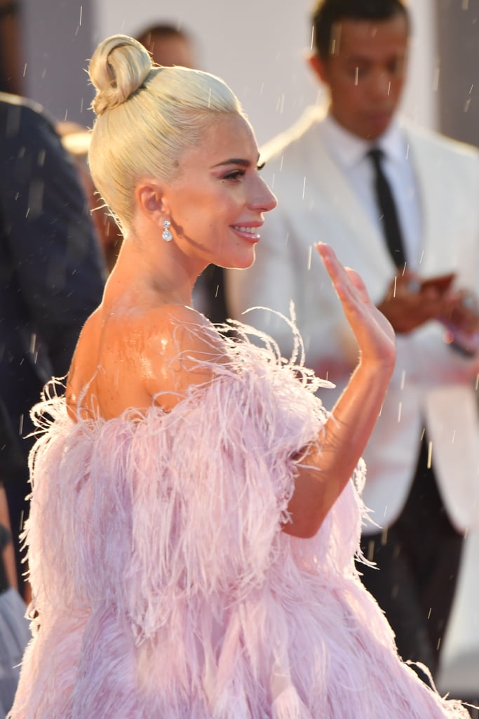 Lady Gaga Pink Valentino Dress at Venice Film Festival