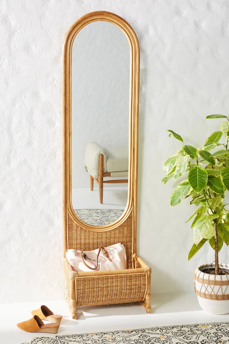 Hazel Rattan Floor Mirror