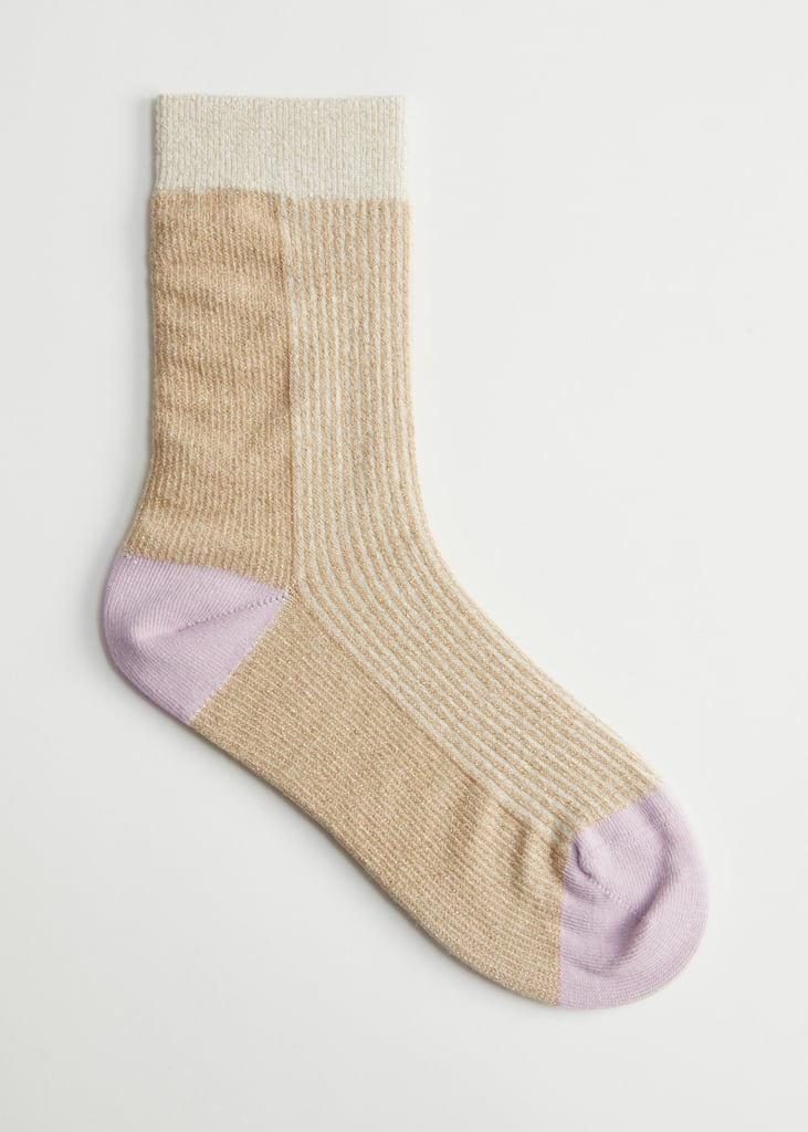 & Other Stories Striped Lurex Socks ($9)