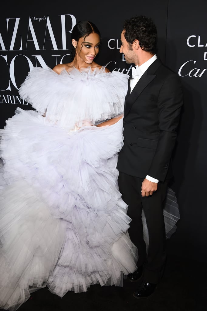 Winnie Harlow and Zac Posen at the Harper's Bazaar ICONS Party