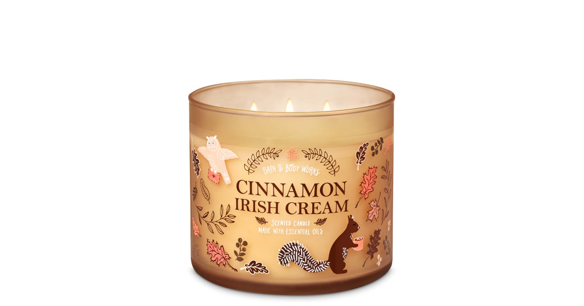 NEW 1 BATH & BODY WORKS CINNAMON IRISH CREAM  3-WICK SCENTED 14.5 OZ CANDLE 