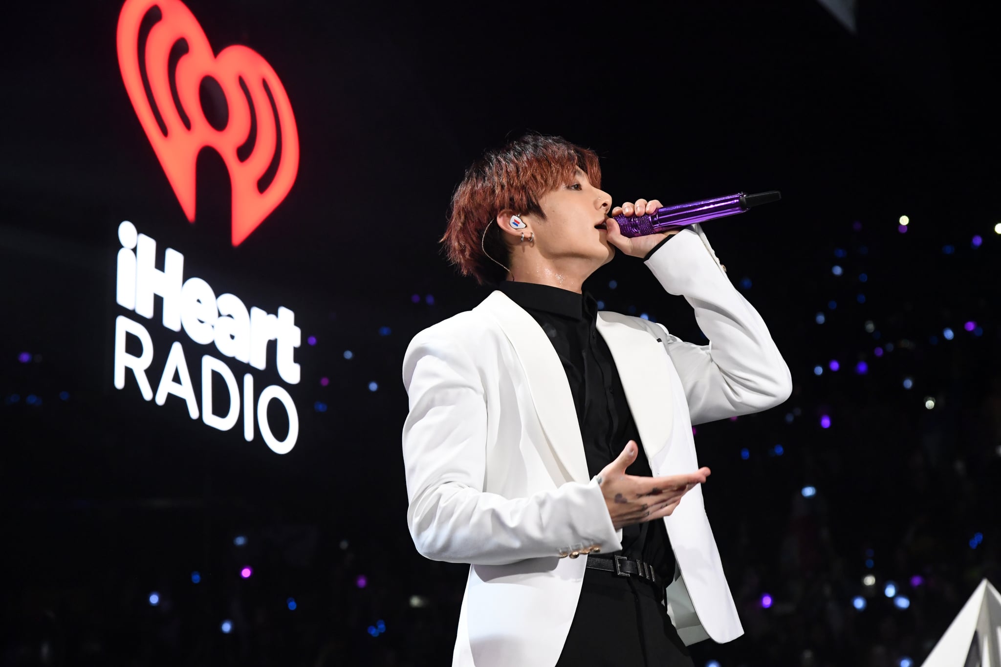 INGLEWOOD, CALIFORNIA - DECEMBER 06: (EDITORIAL USE ONLY. NO COMMERCIAL USE.) Jungkook of BTS performs onstage during 102.7 KIIS FM's Jingle Ball 2019 Presented by Capital One at the Forum on December 6, 2019 in Los Angeles, California. (Photo by Jeff Kravitz/FilmMagic for iHeartMedia)