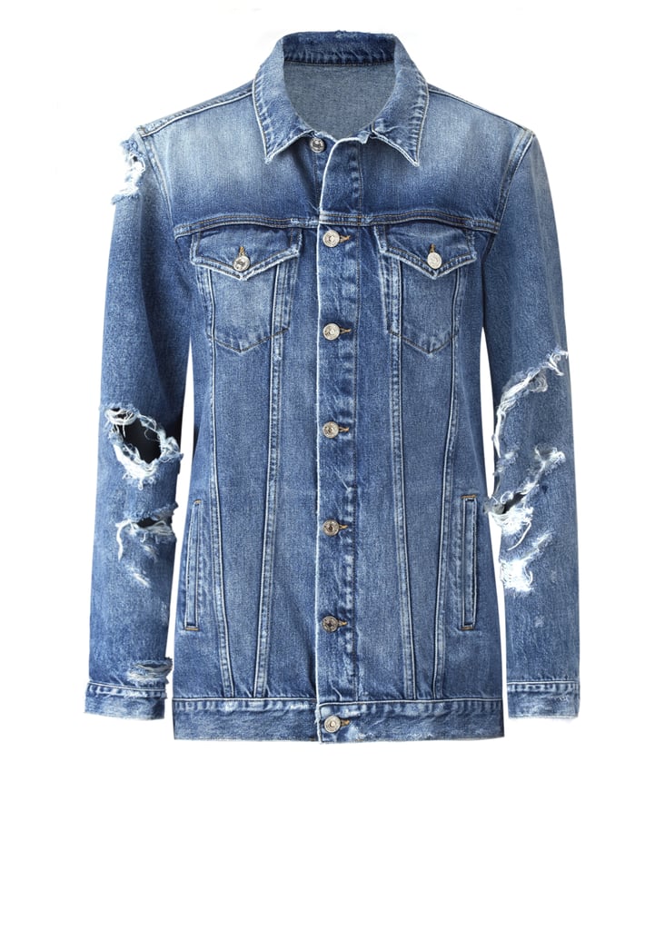 New Metallics Decorative Rips Denim Jacket ($60)
