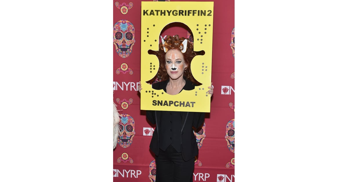 Kathy Griffin as the Snapchat Deer Filter Celebrity Halloween
