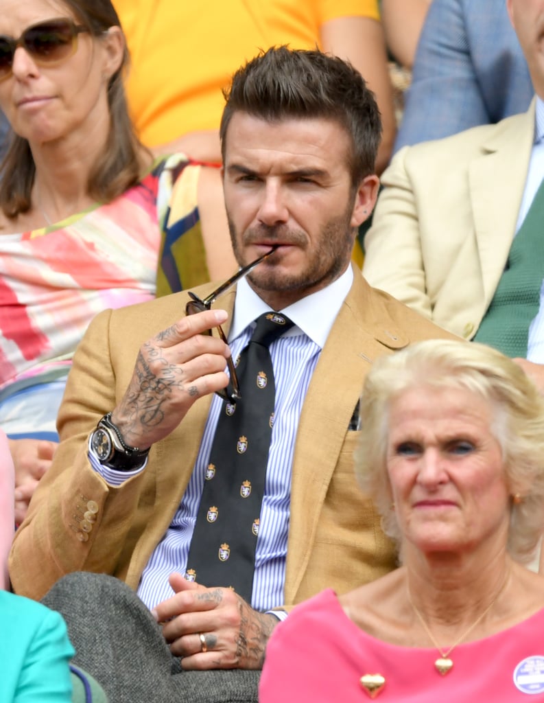 David Beckham and Claire Foy With Their Moms at Wimbledon