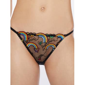 Savage X Pride Embroidered Unlined Demi Bra in Multi