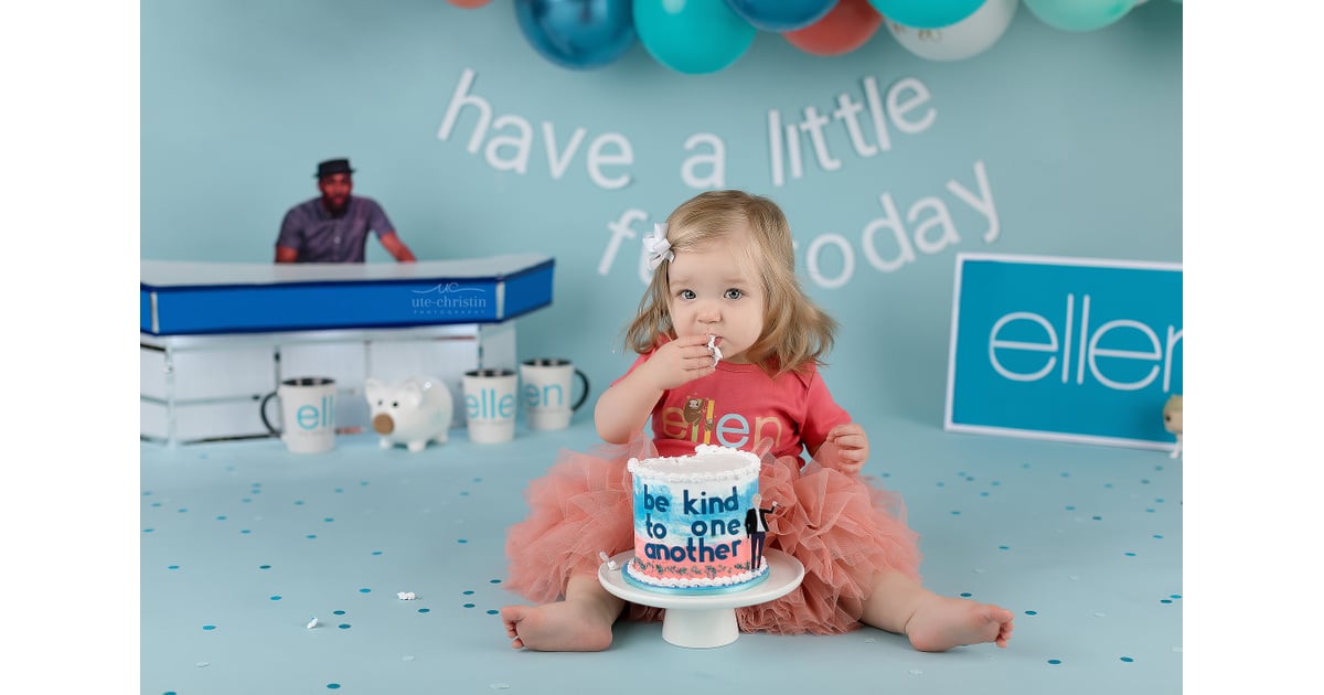 Ellen DeGeneres Cake Smash Photo Shoot POPSUGAR UK Parenting Photo 5
