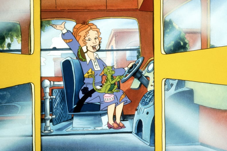 神奇校车,(左起):瓦莱丽女士与利兹变色龙卷曲,1994 - 97。照片:Nelvana /礼貌:埃弗雷特收集
