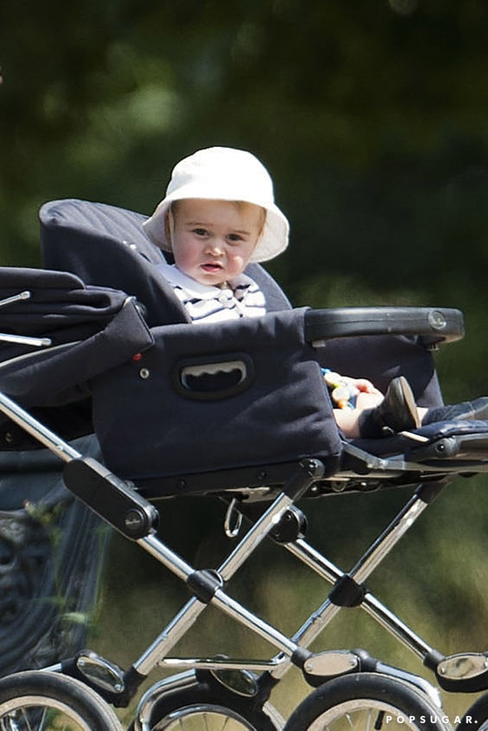 Kate Middleton Pushing Prince George in a Stroller