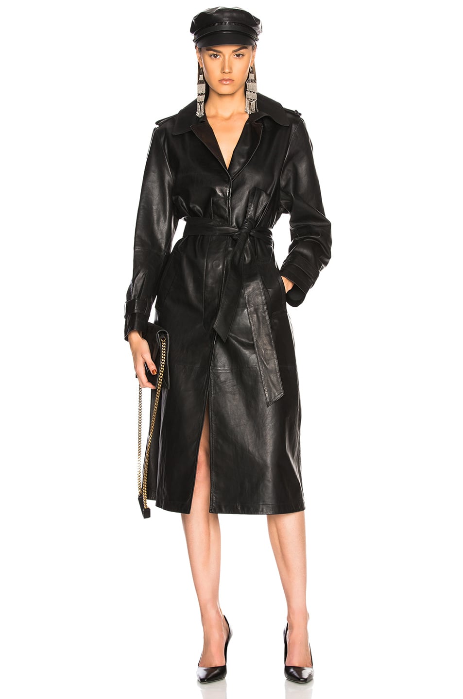 alexander wang leather coat