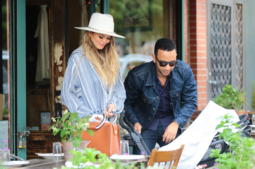 Chrissy Teigen and John Legend Out With Baby Luna May 2016