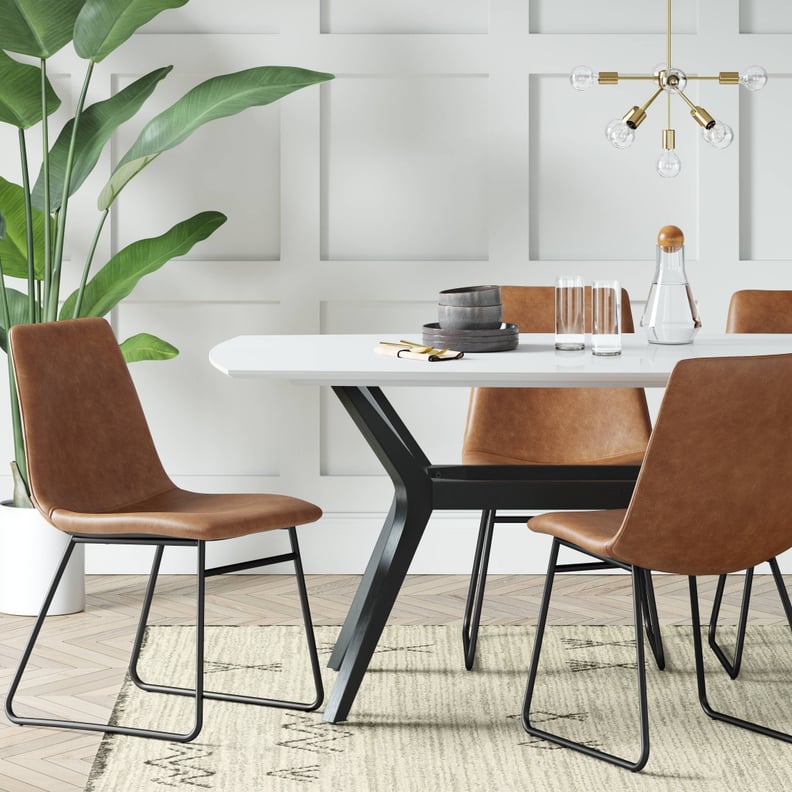 Sit in Style: Project Bowden Faux Leather and Metal Dining Chair Set