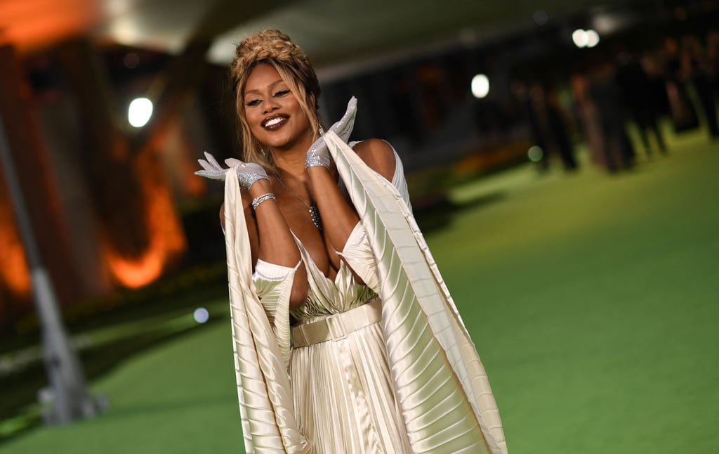 Laverne Cox Wears Silver Pleated Gown to Academy Museum Gala