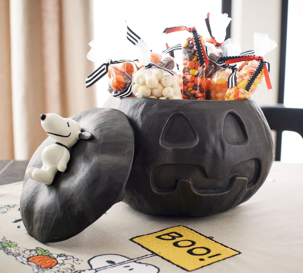 For Trick-or-Treaters: Peanuts Snoopy Lidded Candy Bowl