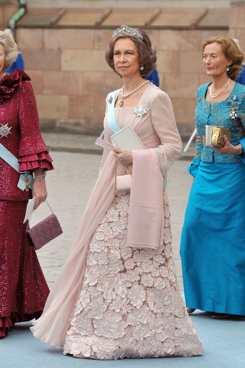 Queen Sofía in a Blush Gown, June 2010