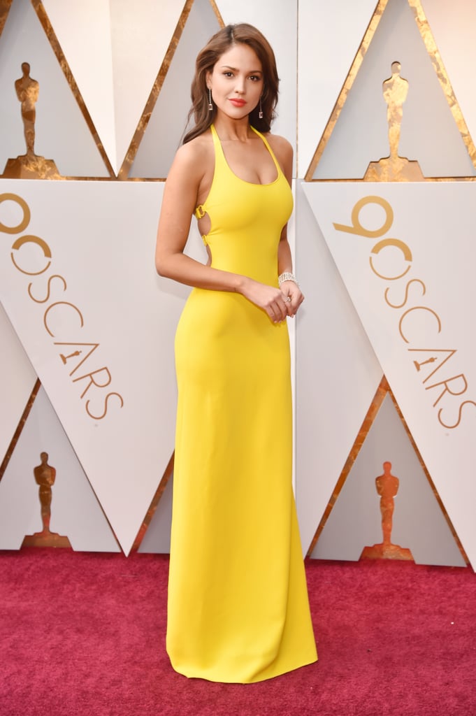 Eiza Gonzalez Wearing Yellow Dress at the Oscars 2018
