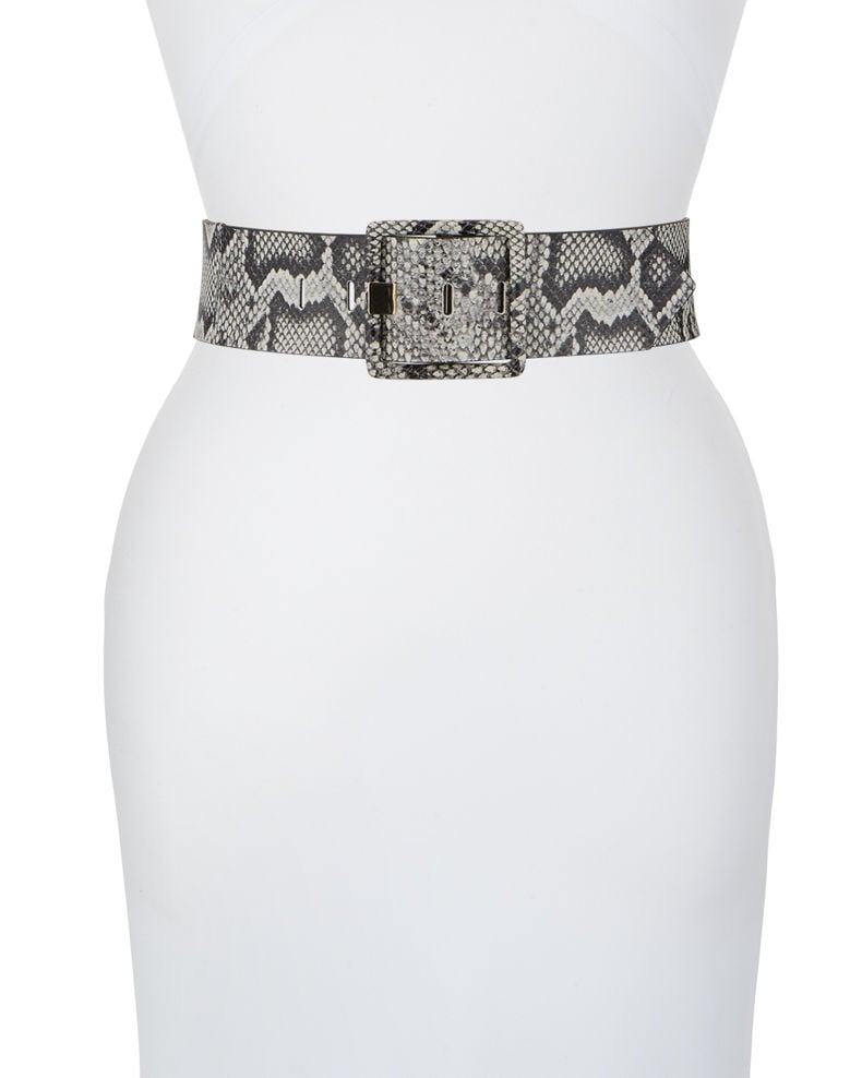 Wide snake print belt clearance