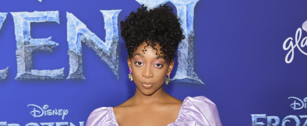 Eris Baker Purple Dress at the Frozen 2 Premiere