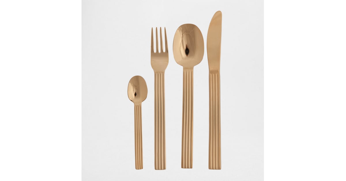 Gold flatware (45, originally 810) Zara Home Sale 2016 POPSUGAR Home Photo 13