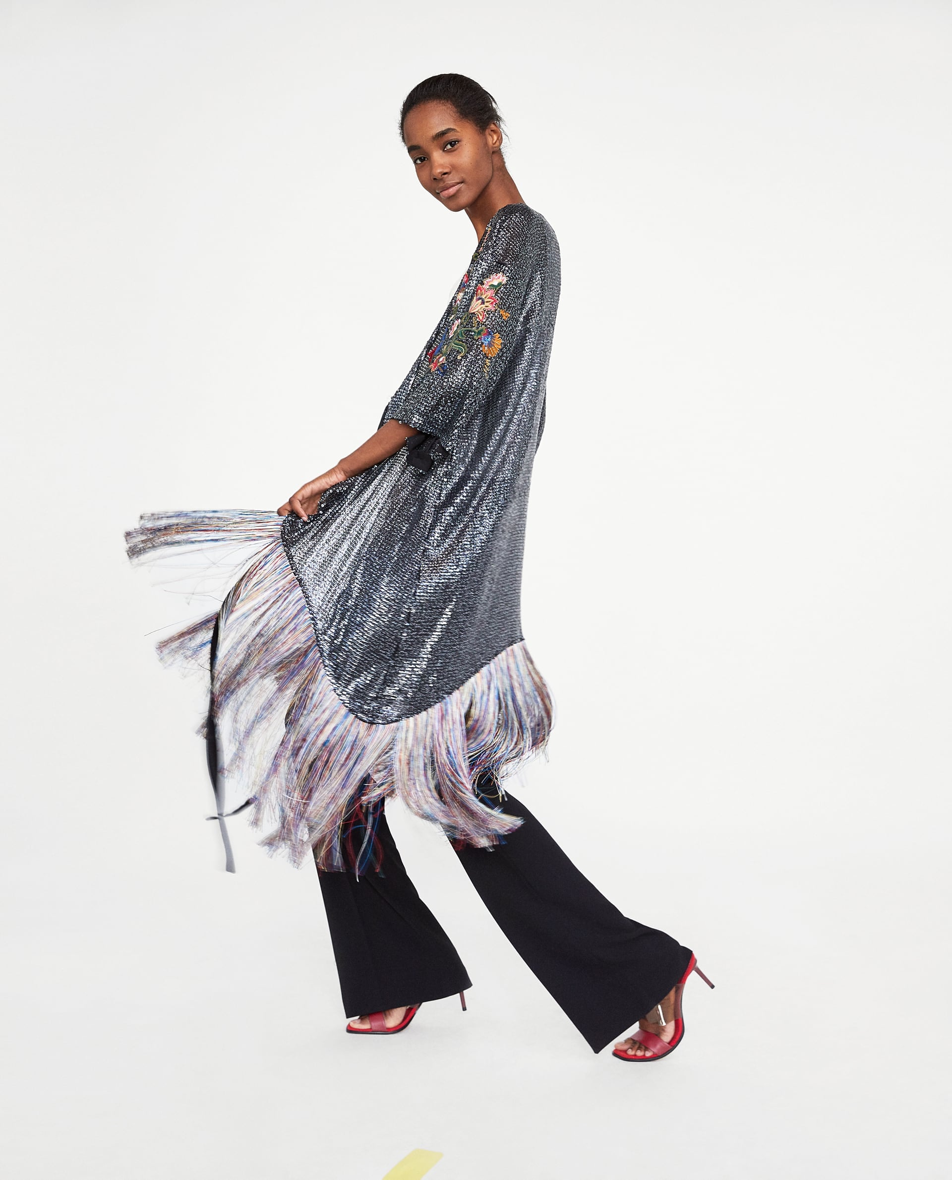 Zara Embroidered and Sequinned Dress 