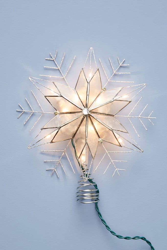 Illuminated Capiz Snowflake Tree Topper