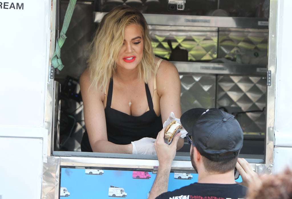 Khloe Kardashian Serving Ice Cream in LA June 2016