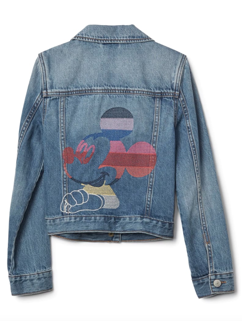 GapKids Disney Mickey Mouse Stripe Denim Jacket