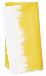 Dip-Dye Napkins, Yellow ($32)