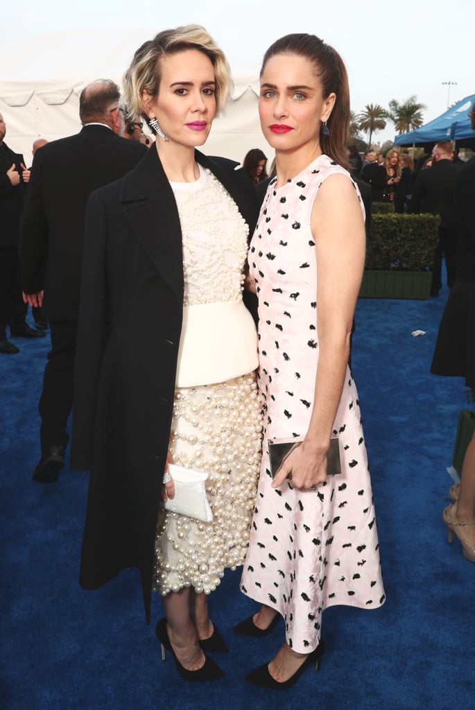 Sarah Paulson and Amanda Peet at 2017 Critics' Choice Awards