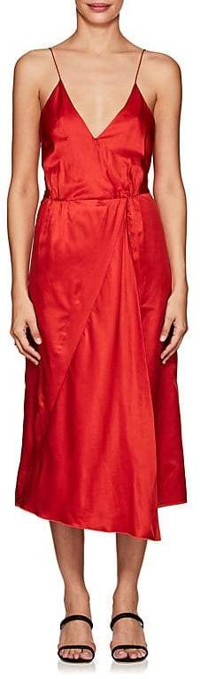 Masscob Women's Cotton-Silk Satin Tank Midi-Dress