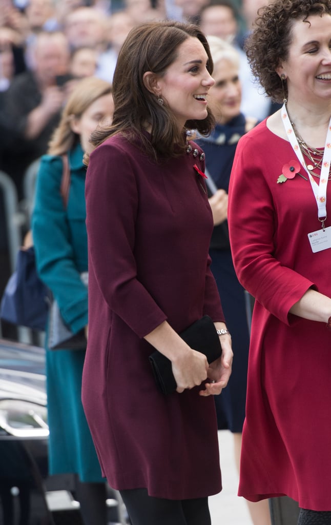 Kate Middleton gave us tiny glimpses of her growing baby bump.