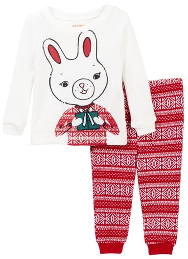 Joe Fresh Holiday Bunny Waffle Knit Pajama Set
