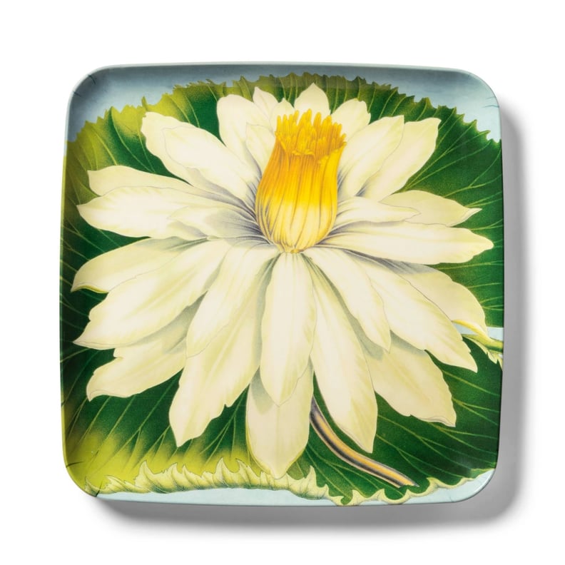 John Derian Flower-Print Melamine Square Serving Tray