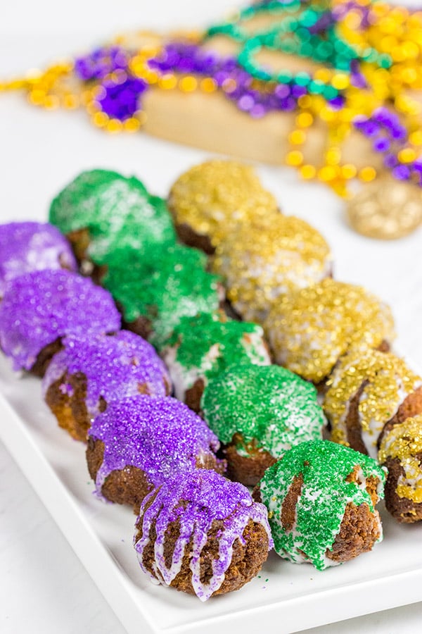 Mardi Gras Donut Holes