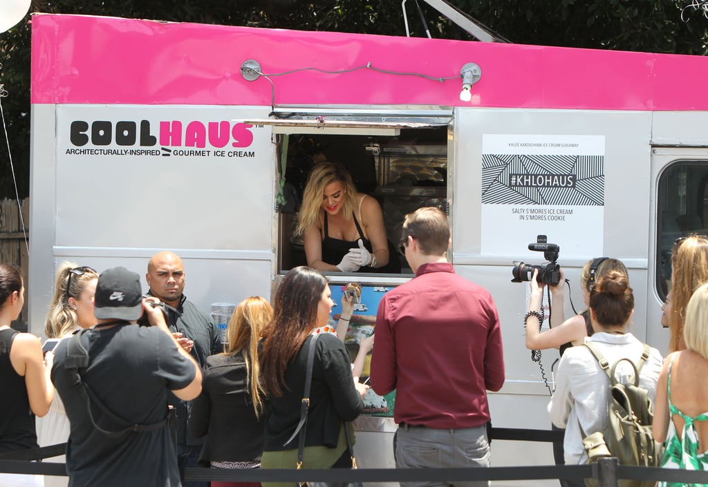 Khloe Kardashian Serving Ice Cream in LA June 2016