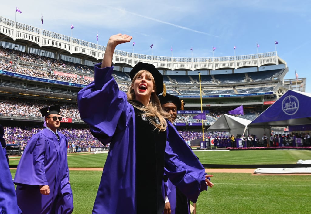 Taylor Swift's Leopard Print Heels at NYU 2022 Commencement