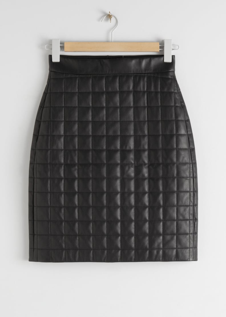 Quilted Leather Skirt