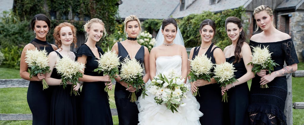 Hailey Baldwin's Black Maid of Honor Dress