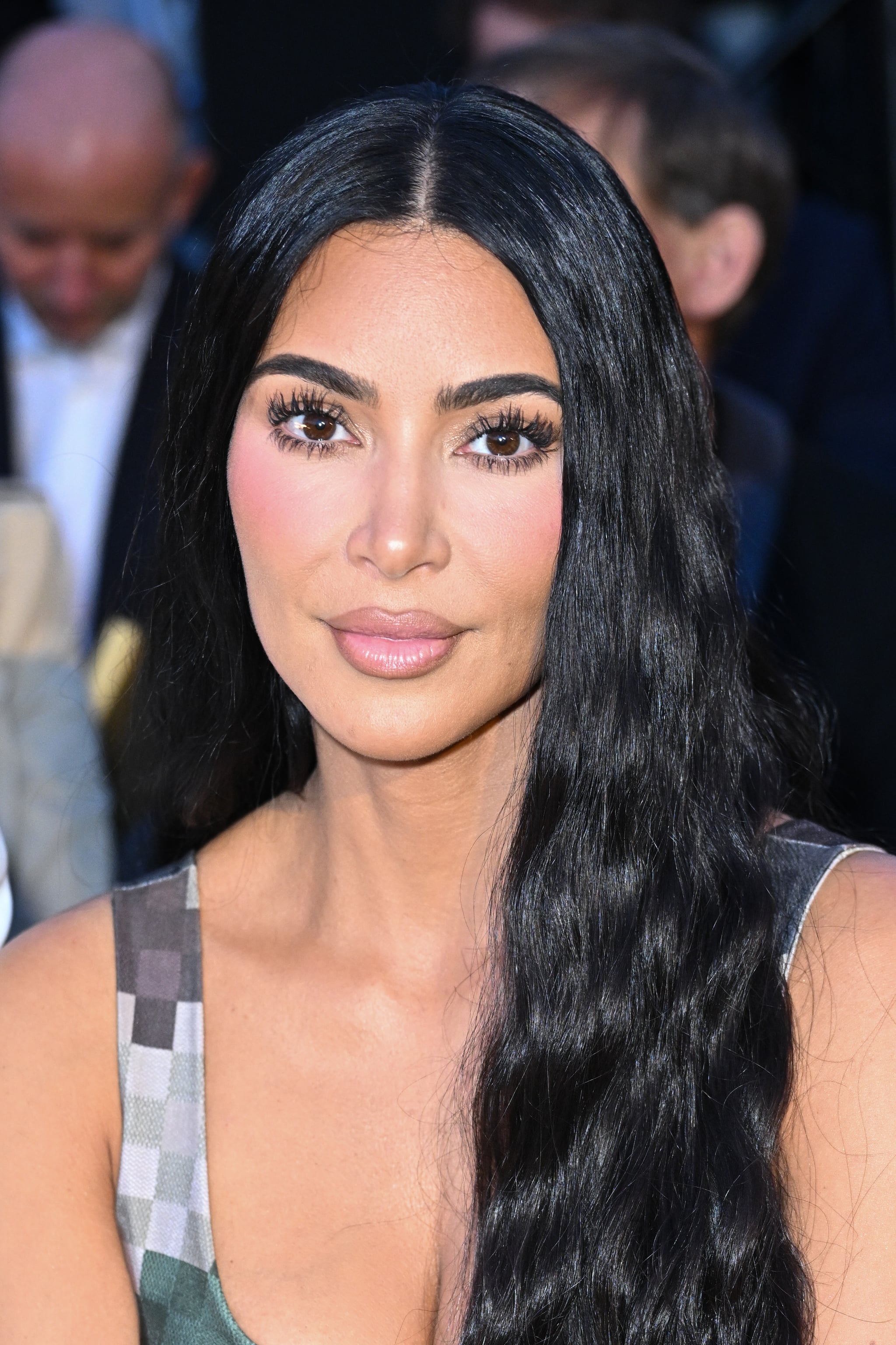 PARIS, FRANCE - JUNE 20: (EDITORIAL USE ONLY - For Non-Editorial use please seek approval from Fashion House) Kim Kardashian attends the Louis Vuitton Menswear Spring/Summer 2024 show as part of Paris Fashion Week  on June 20, 2023 in Paris, France. (Photo by Stephane Cardinale - Corbis/Corbis via Getty Images)