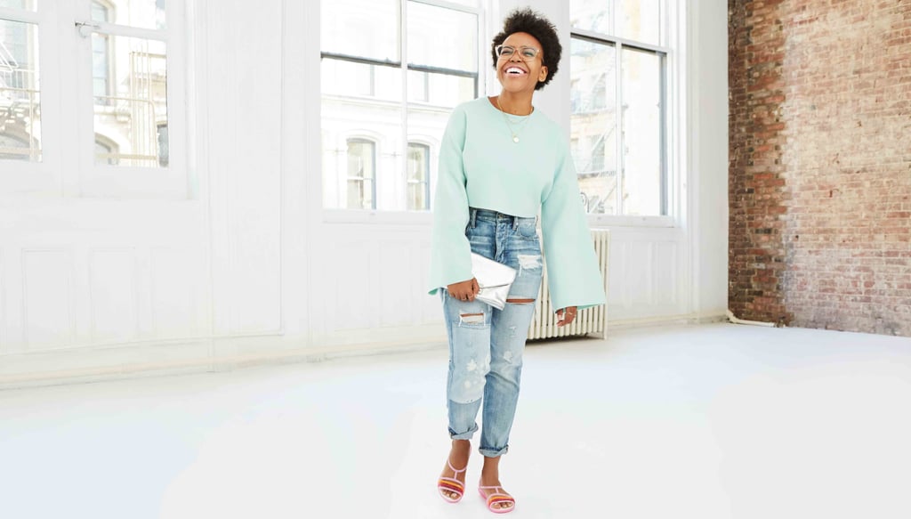 How Mekishana Pierre wears her pastel sandals