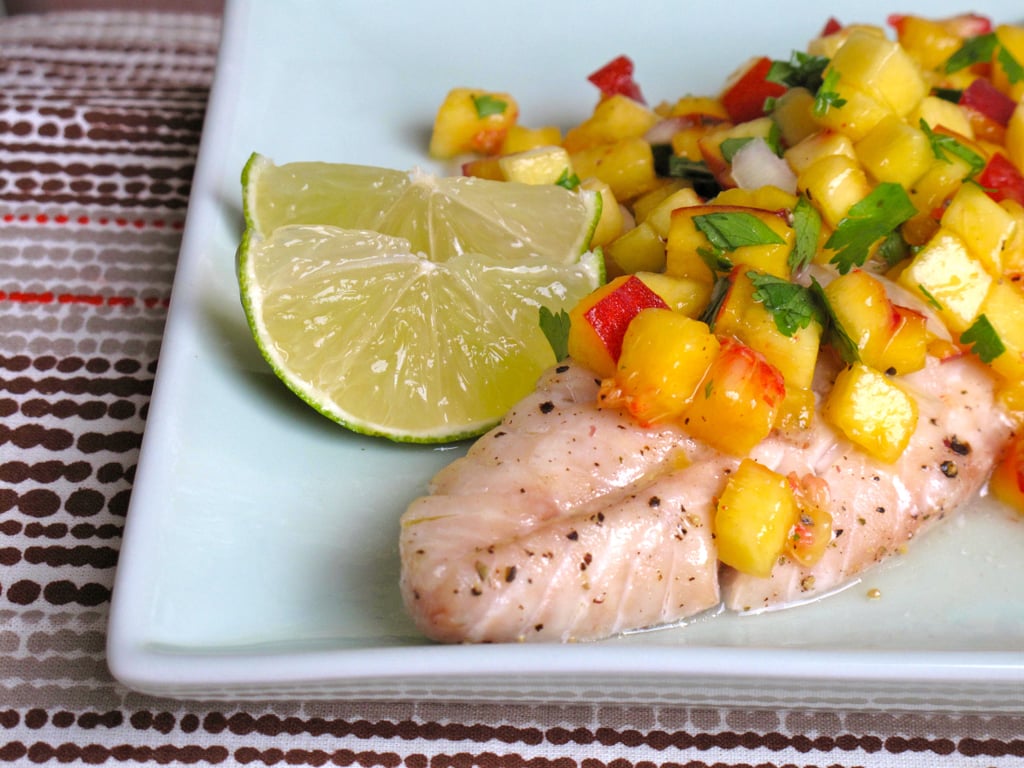 Rockfish With Peach Salsa Whole30 Summer Recipes POPSUGAR Fitness