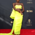 Please Yield For Michaela Coel's Neon Yellow Bralette and 6-Foot Bow at the 2021 Emmys