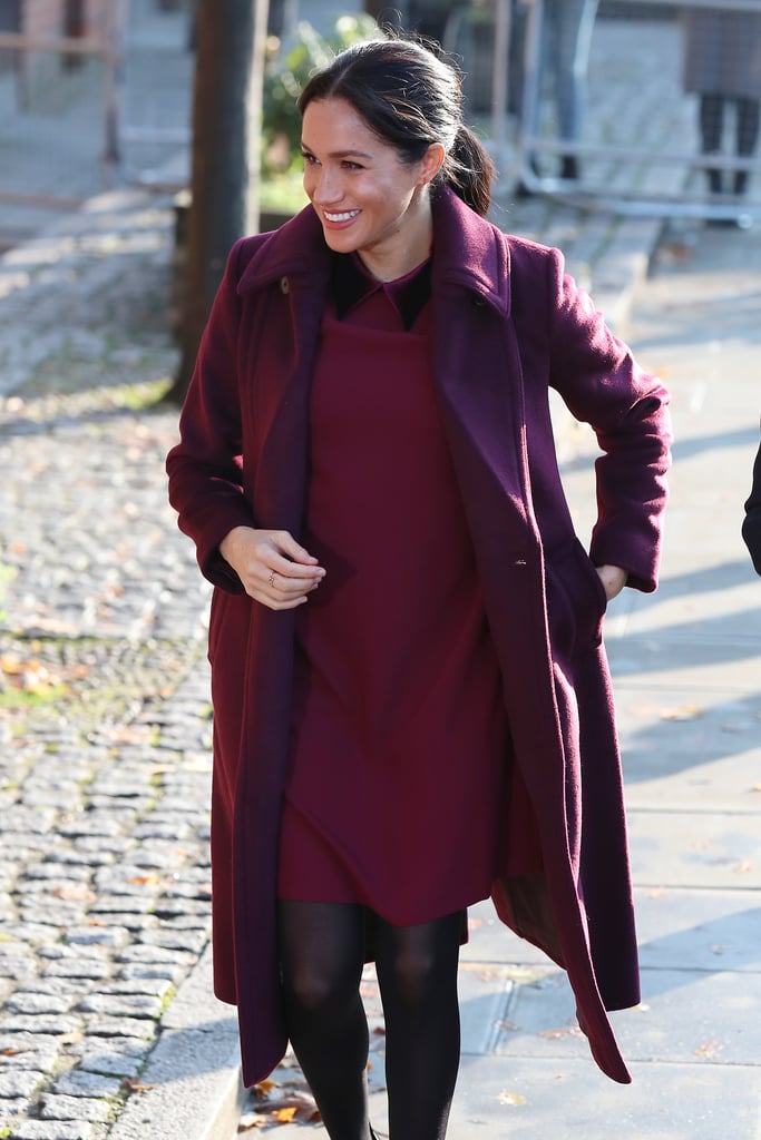 Meghan Markle's Burgundy Dress November 2018