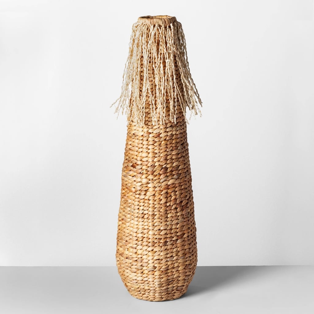 Get the Look: Decorative Water Hyacinth Fringe Vase