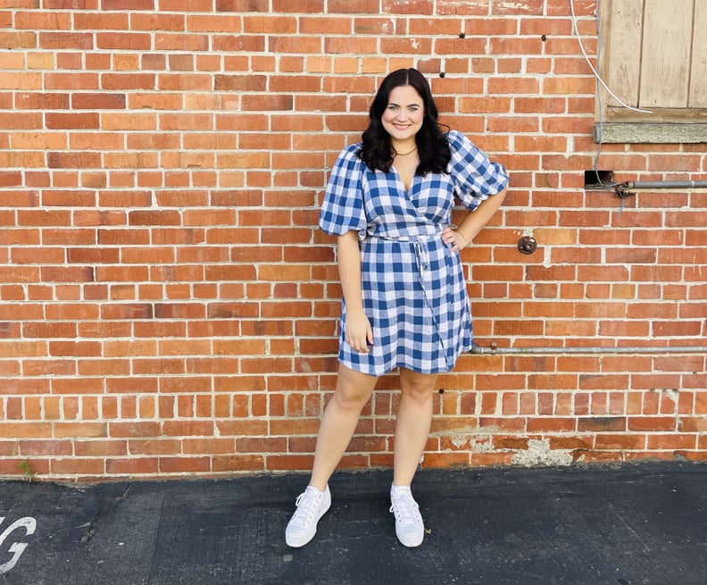 Old navy gingham wrap dress top