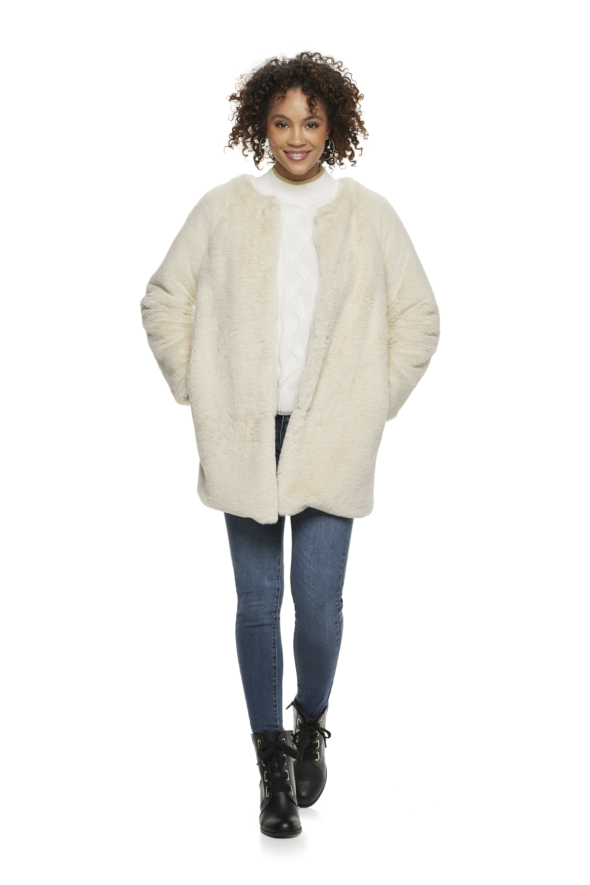 Faux Fur Coat in Fawn POPSUGAR at Kohl s Is Dropping New