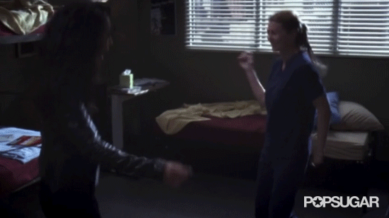Gifs Of Meredith And Cristina Dancing On Grey S Anatomy